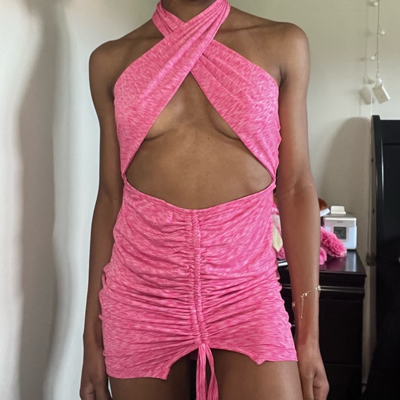 Drawstring ruched dress - Picture 3 of 4